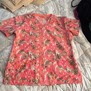 Carhartt Pink and Brown Camouflage Top